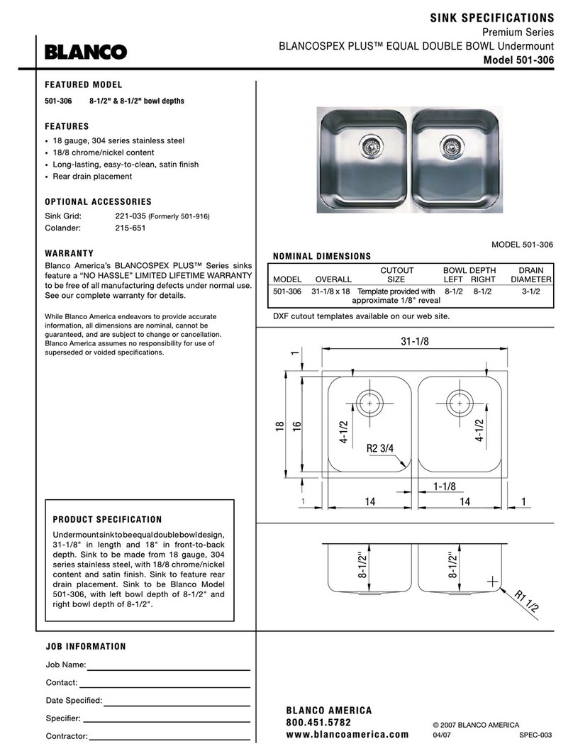 Blanco 501-306 User manual