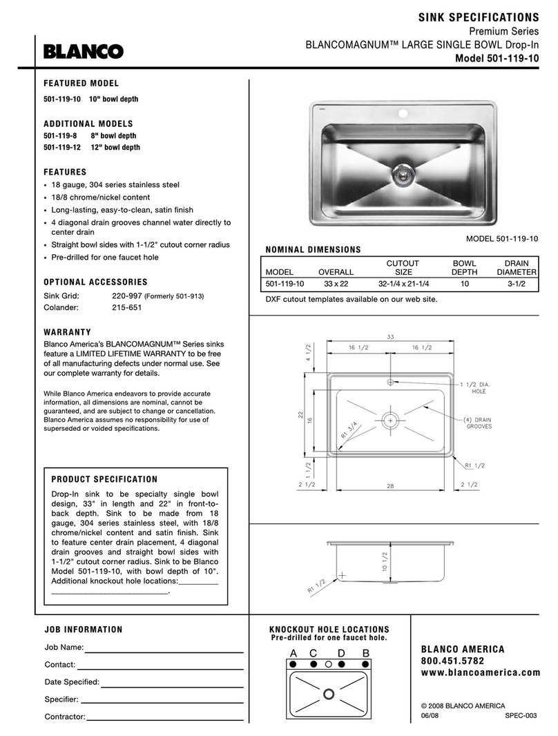 Blanco BLANCOMAGNUM 501-119-10 User manual Blanco BLANCOMAGNUM 501-119-10 User manual