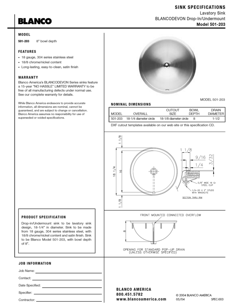 Blanco BLANCODEVON 501-203 User manual