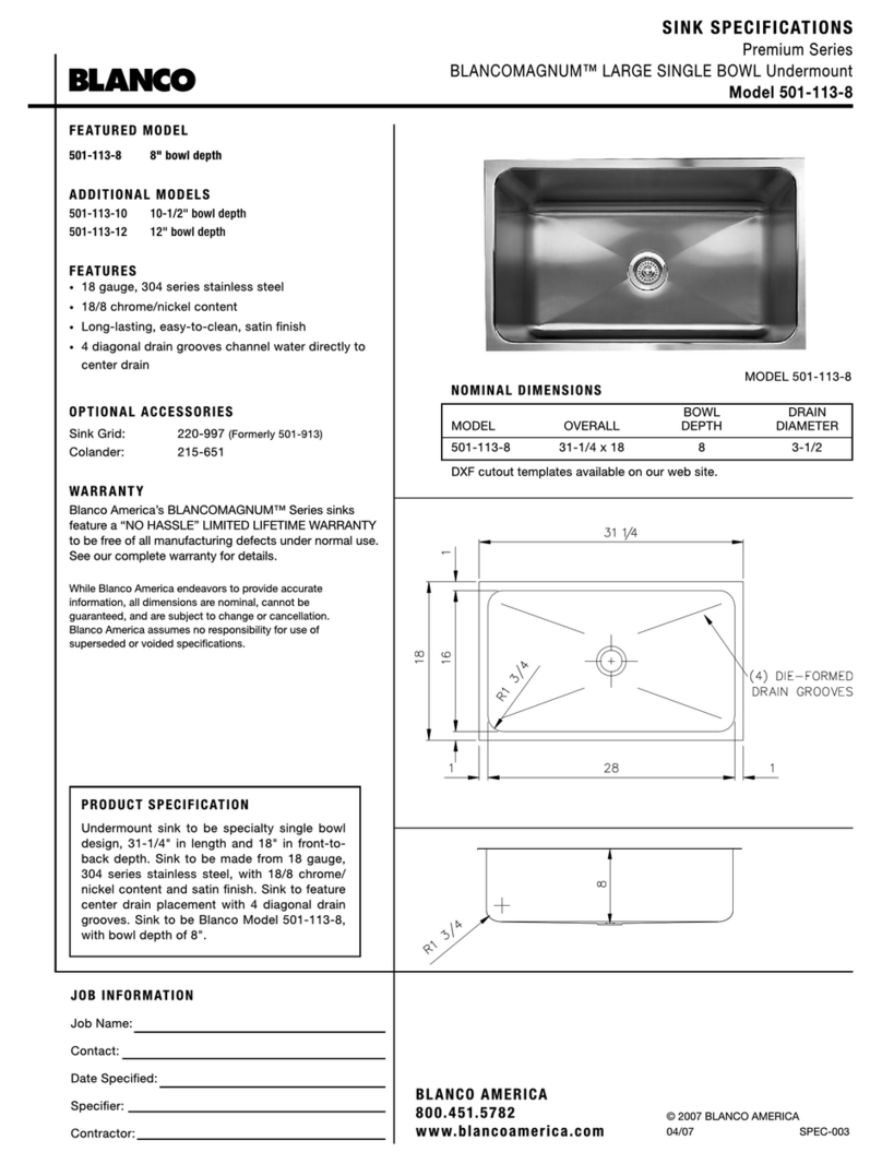 Blanco BLANCOMAGNUM 501-113-8 User manual Blanco BLANCOMAGNUM 501-113-8 User manual