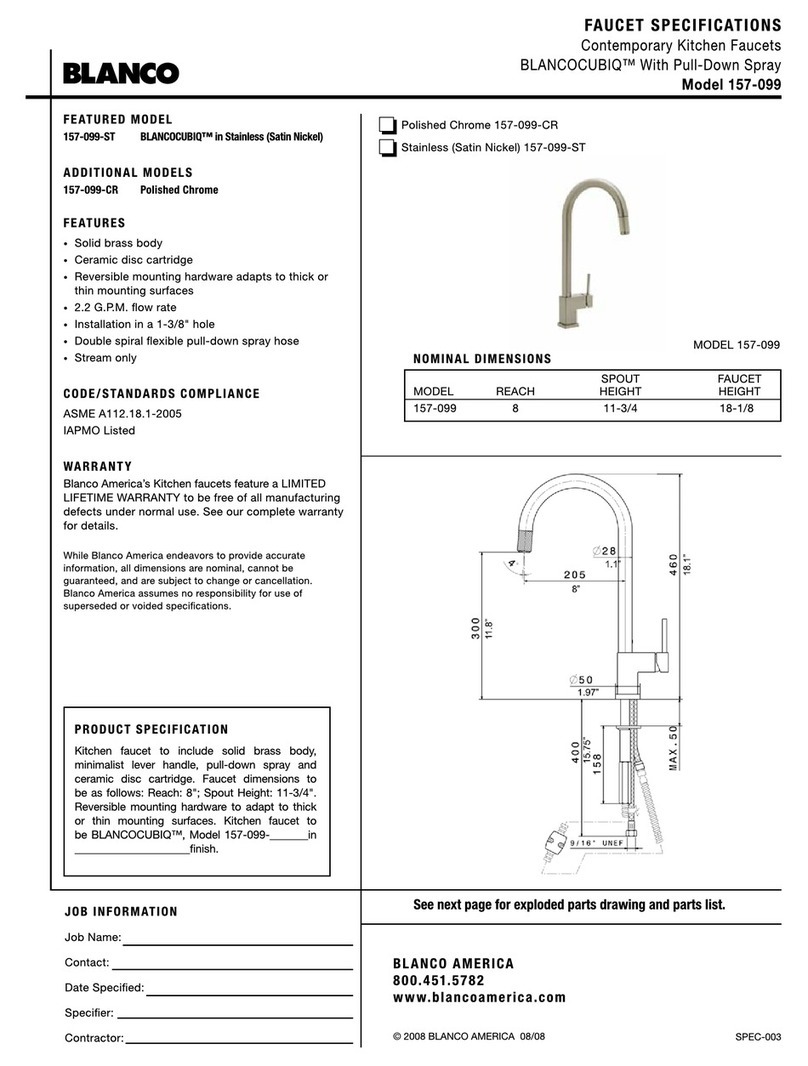 Blanco Contemporary Kitchen Faucet with Pull-Down Spray... User manual