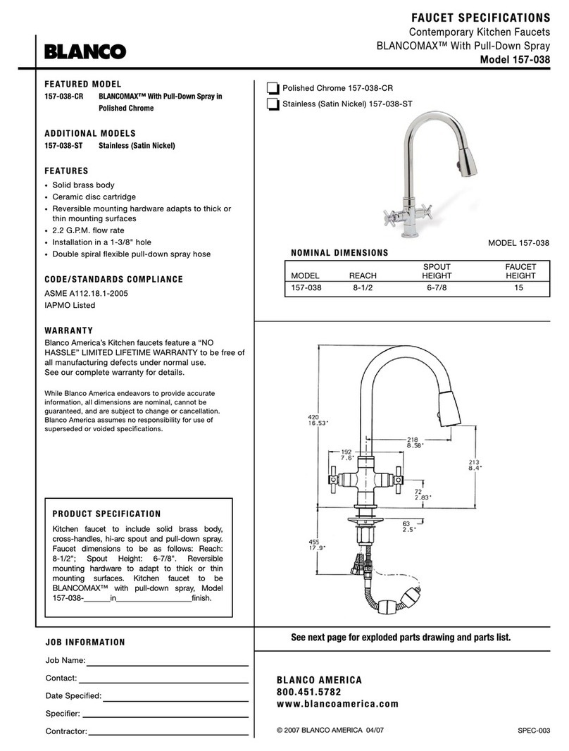 Blanco Contemporary Kitchen Faucet with Pull-Down Spray... User manual