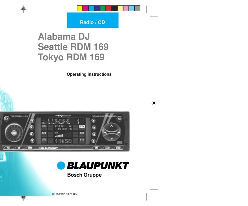 Blaupunkt ALABAMA DJ SEATTLE RDM 169 User manual