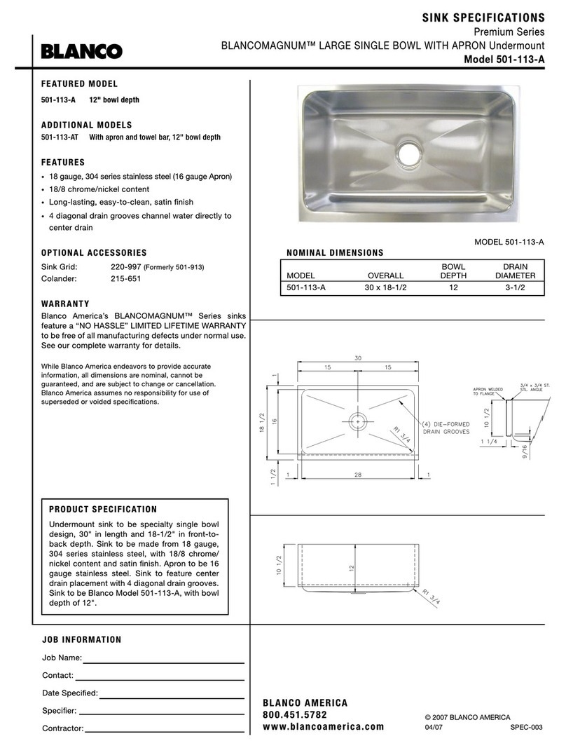 Blanco BlancoMagnum 501-113-A User manual Blanco BlancoMagnum 501-113-A User manual