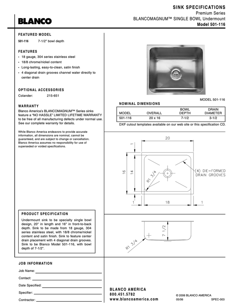 Blanco BlancoMagnum 501-116 User manual Blanco BlancoMagnum 501-116 User manual