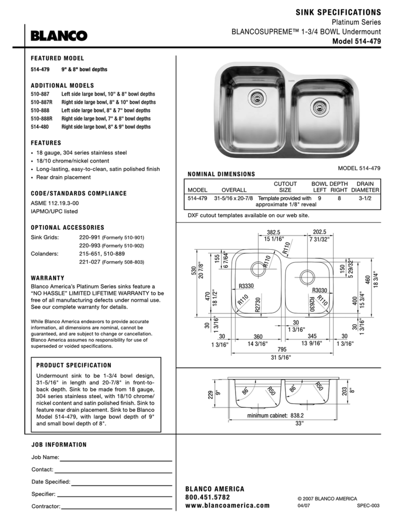 Blanco BLANCOSUPREME 514-479 User manual
