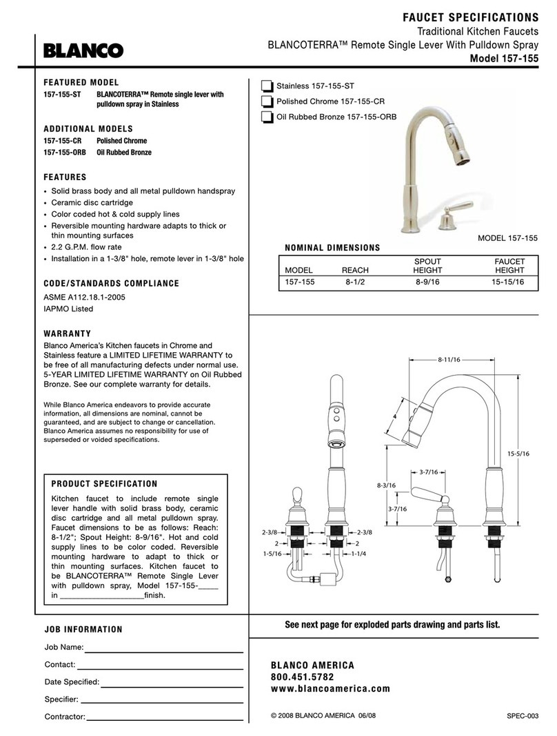 Blanco BlancoTerra 157-155 User manual Blanco BlancoTerra 157-155 User manual