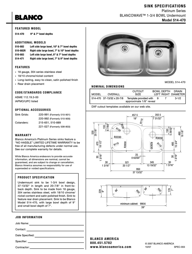 Blanco BlancoWave 514-470 User manual Blanco BlancoWave 514-470 User manual