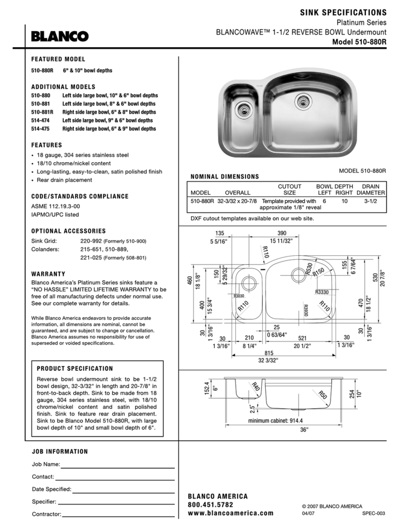 Blanco BlancoWave 510-880R User manual Blanco BlancoWave 510-880R User manual