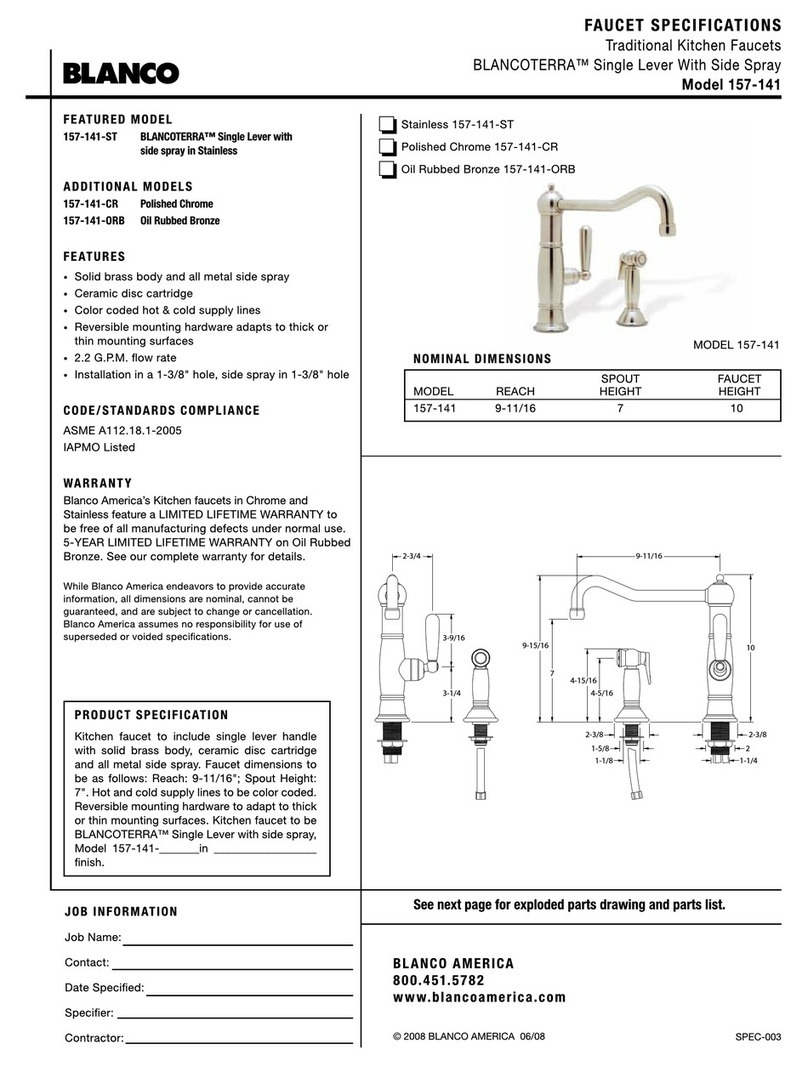 Blanco BlancoTerra 157-141 User manual Blanco BlancoTerra 157-141 User manual
