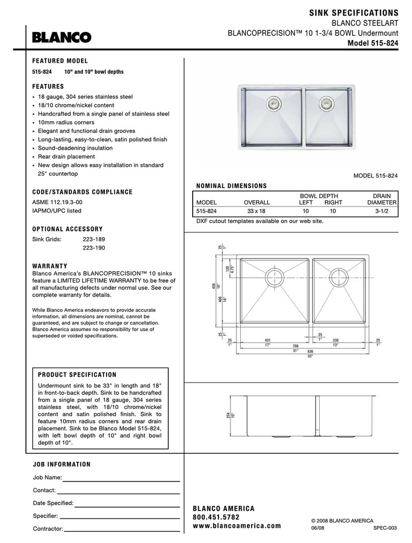 Blanco BlancoPrecision 515-824 User manual