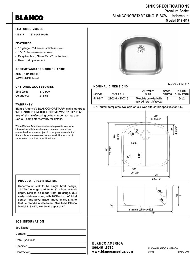 Blanco BlancoNorstar 513-617 User manual Blanco BlancoNorstar 513-617 User manual