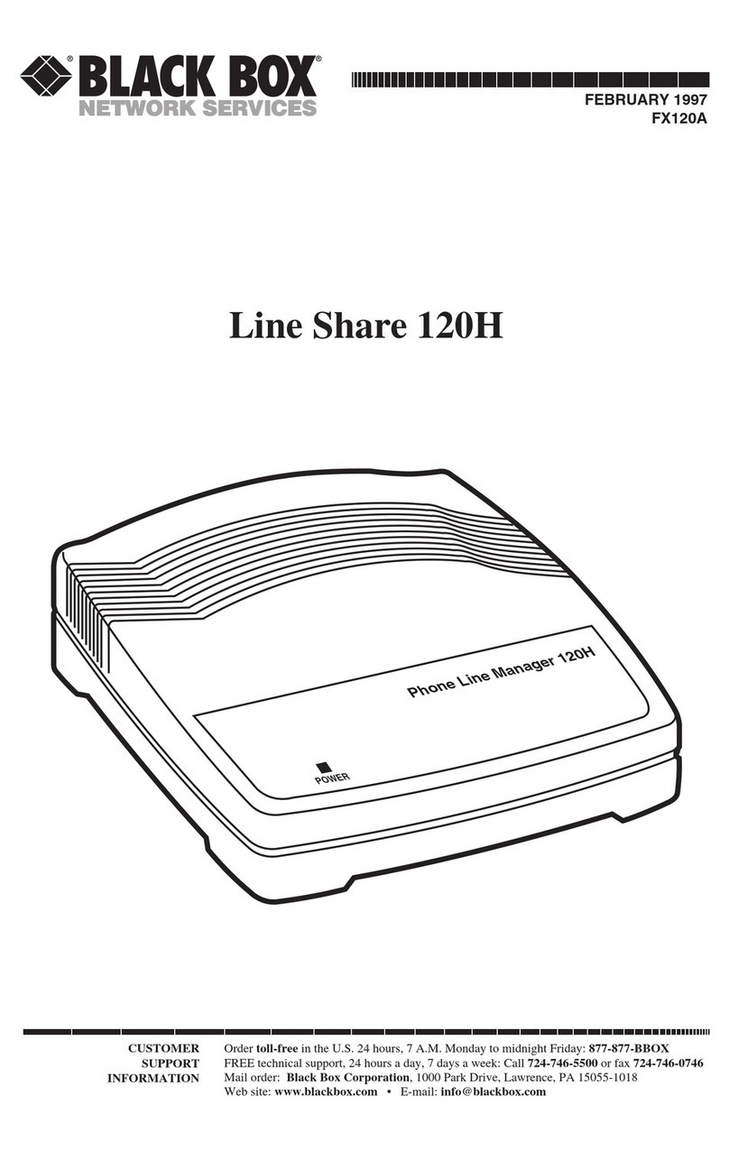 Black Box 120H User manual