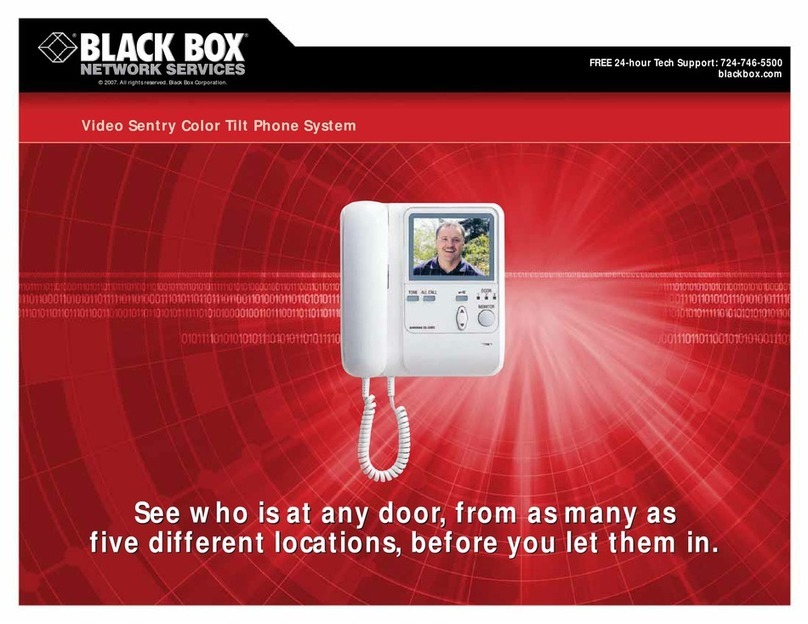 Black Box Video Sentry Color Tilt Phone System brochure
