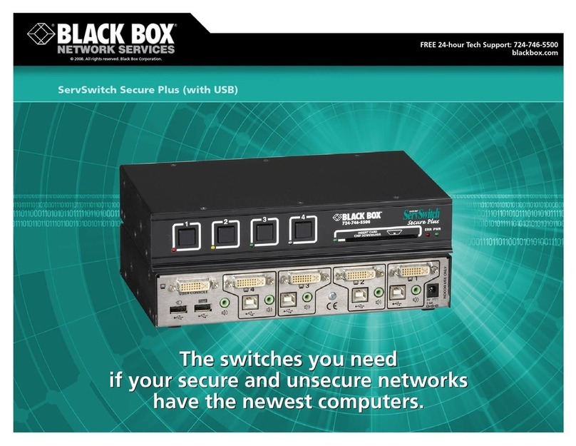 Black Box ServSwitch Secure Plus (with USB) User manual