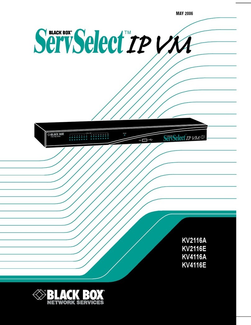 Black Box ServSelect IP VM KV2116A Installer/user guide