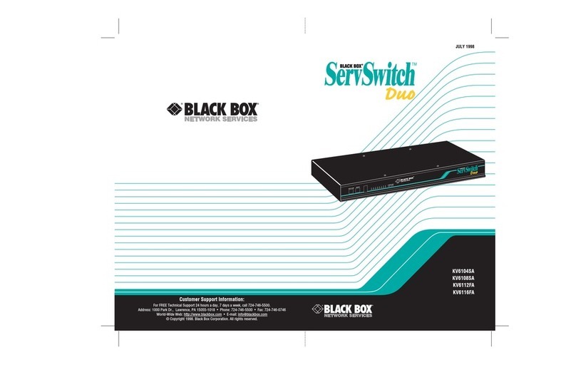 Black Box ServSwitch Duo KV6104SA User manual