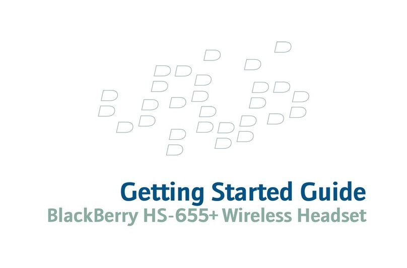 Blackbe;rry HS-655 Getting started guide