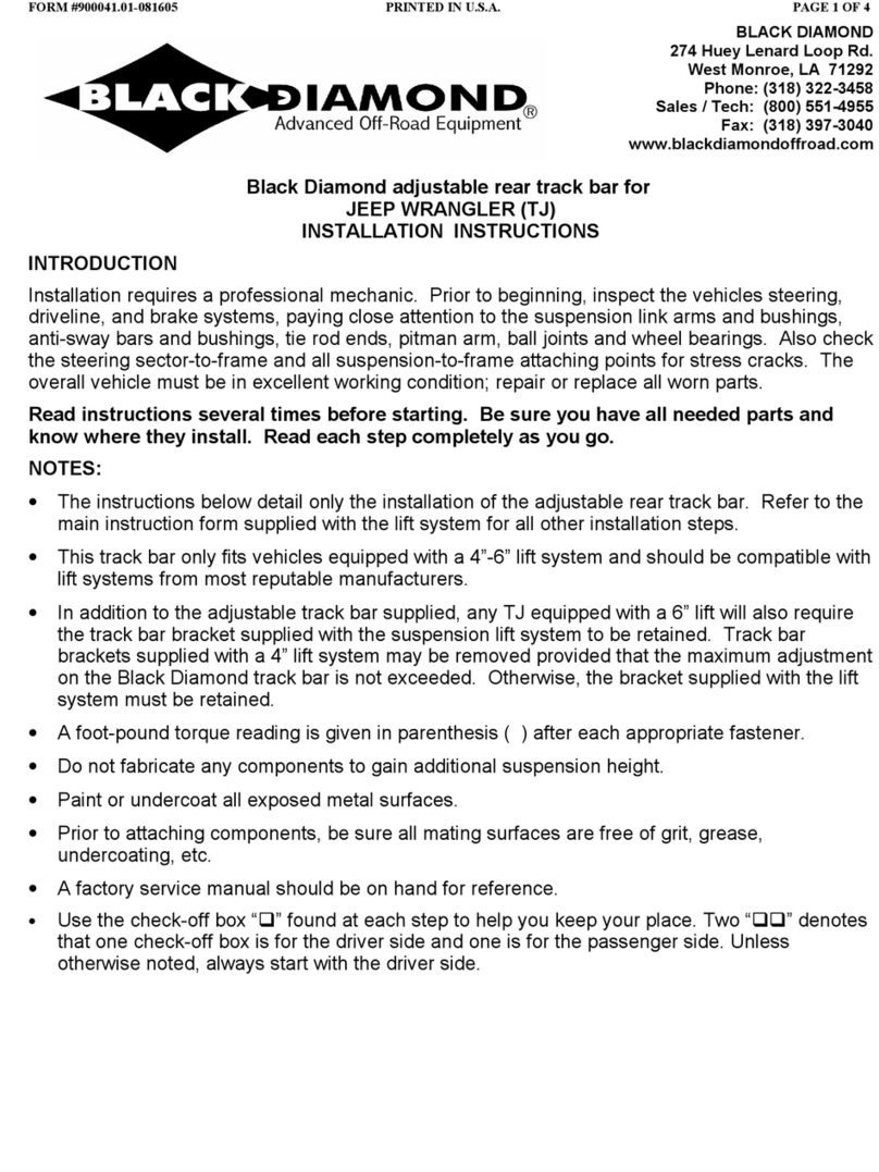 Black Diamond Equipment Automobile Accessories installation instructions