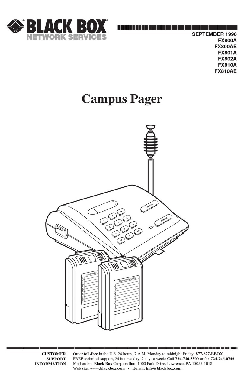 Black Box FX800A user manual