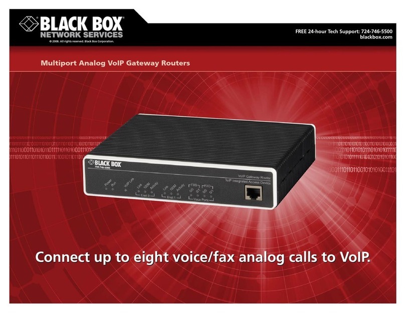 Black Box Multiport Analog VoIP Gateway Router VOE231A Brochure & specs Black Box Multiport Analog VoIP Gateway Router VOE231A Brochure & specs