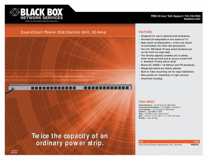Black Box Dual-Circuit Power Distribution Unit User manual