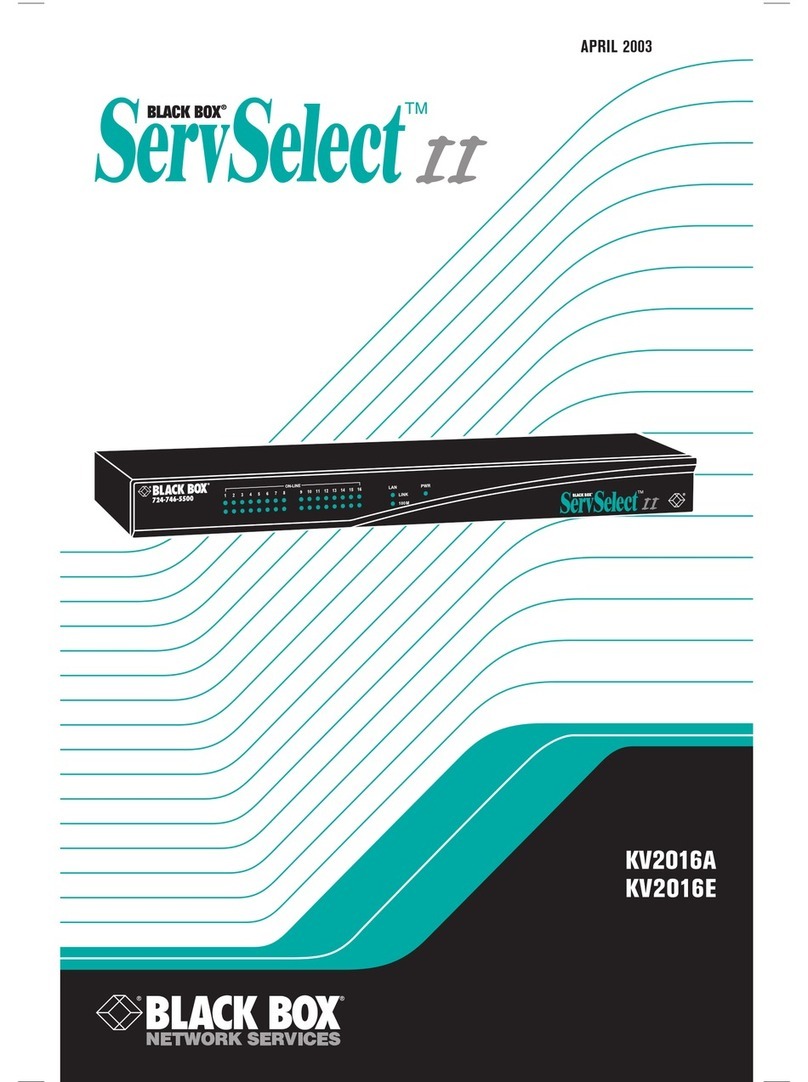 Black Box ServSelect II KV2016A Installation and maintenance instructions