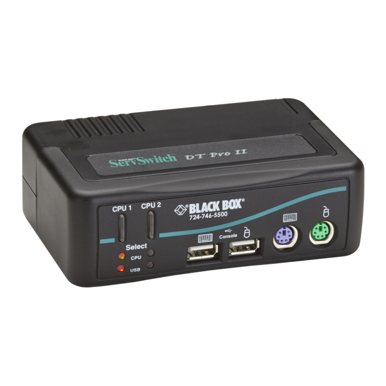 Black Box ServSwitch DT Pro II KV7020A User manual Black Box ServSwitch DT Pro II KV7020A User manual