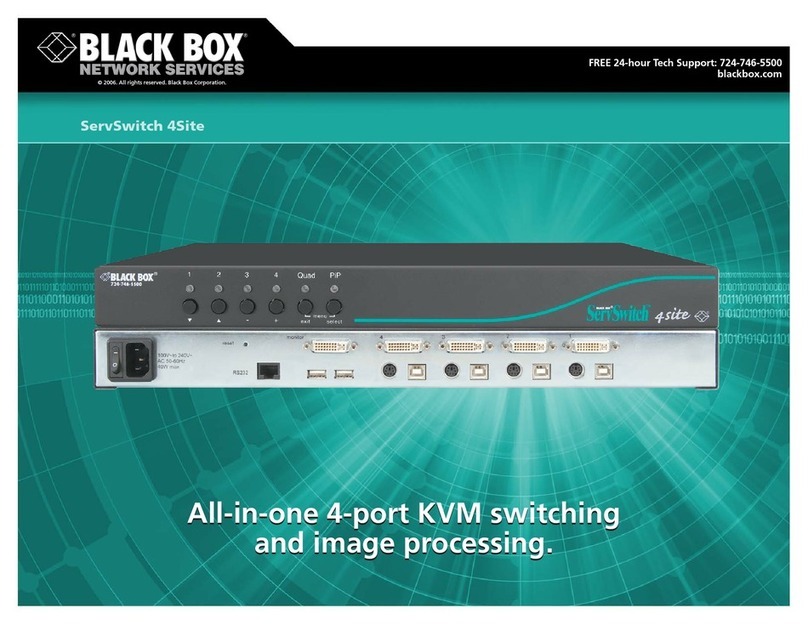 Black Box ServSwitch 4site User manual Black Box ServSwitch 4site User manual