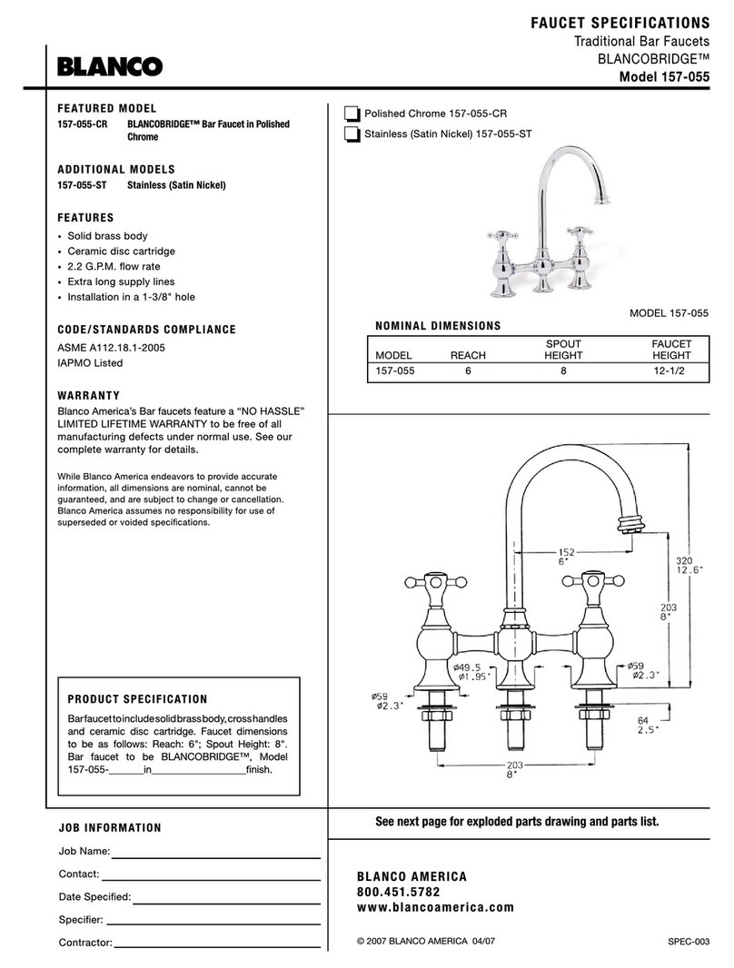 Blanco BLANCOBRIDGE 157-055 User manual Blanco BLANCOBRIDGE 157-055 User manual