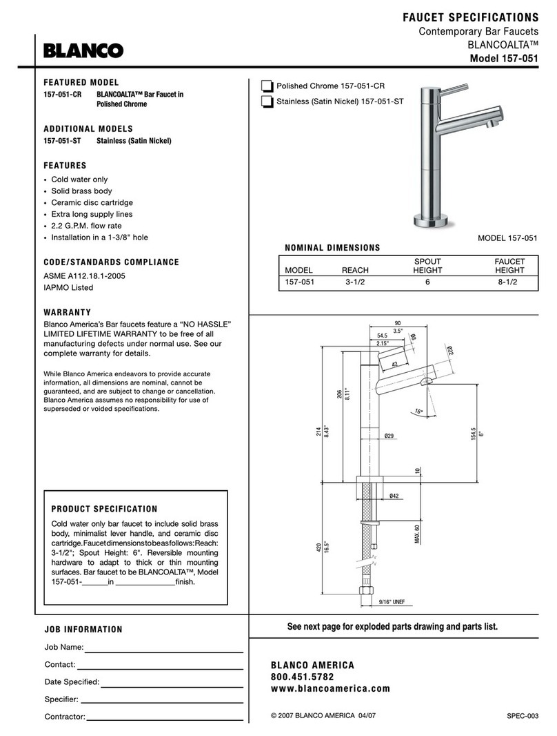 Blanco BLANCOALTA 157-051 User manual