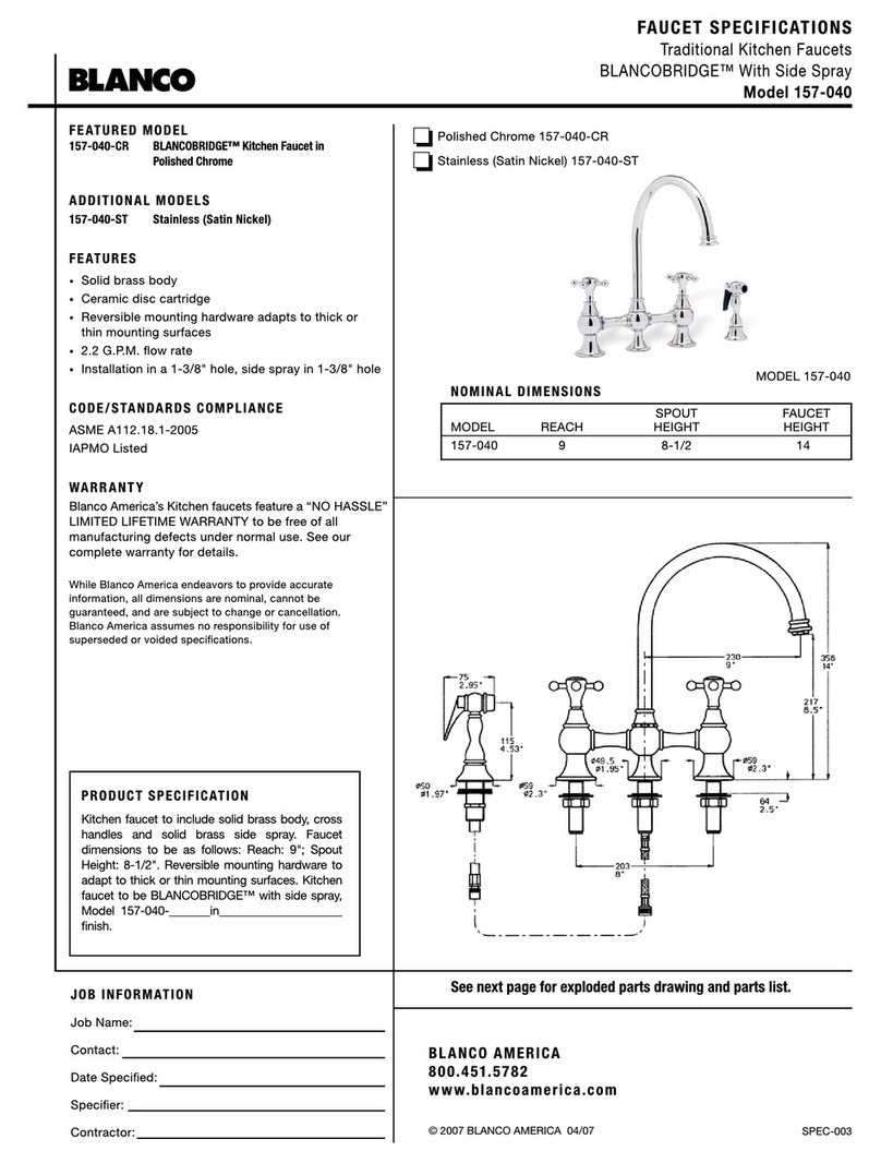 Blanco BLANCOBRIDGE 157-040 User manual