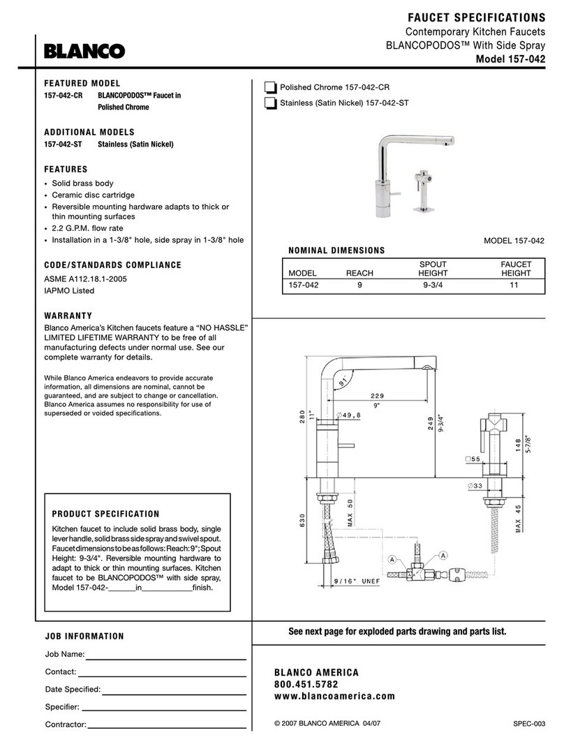 Blanco BLANCOPODOS 157-042 User manual Blanco BLANCOPODOS 157-042 User manual
