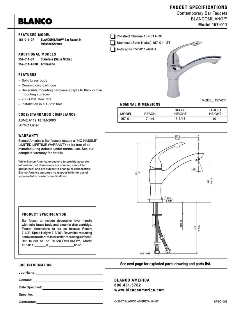 Blanco BLANCOMILANO 157-011 User manual