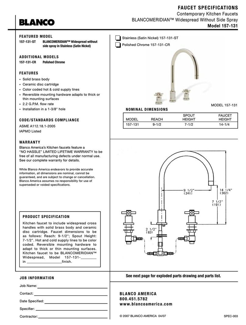 Blanco BLANCOMERIDIAN 157-131 User manual Blanco BLANCOMERIDIAN 157-131 User manual