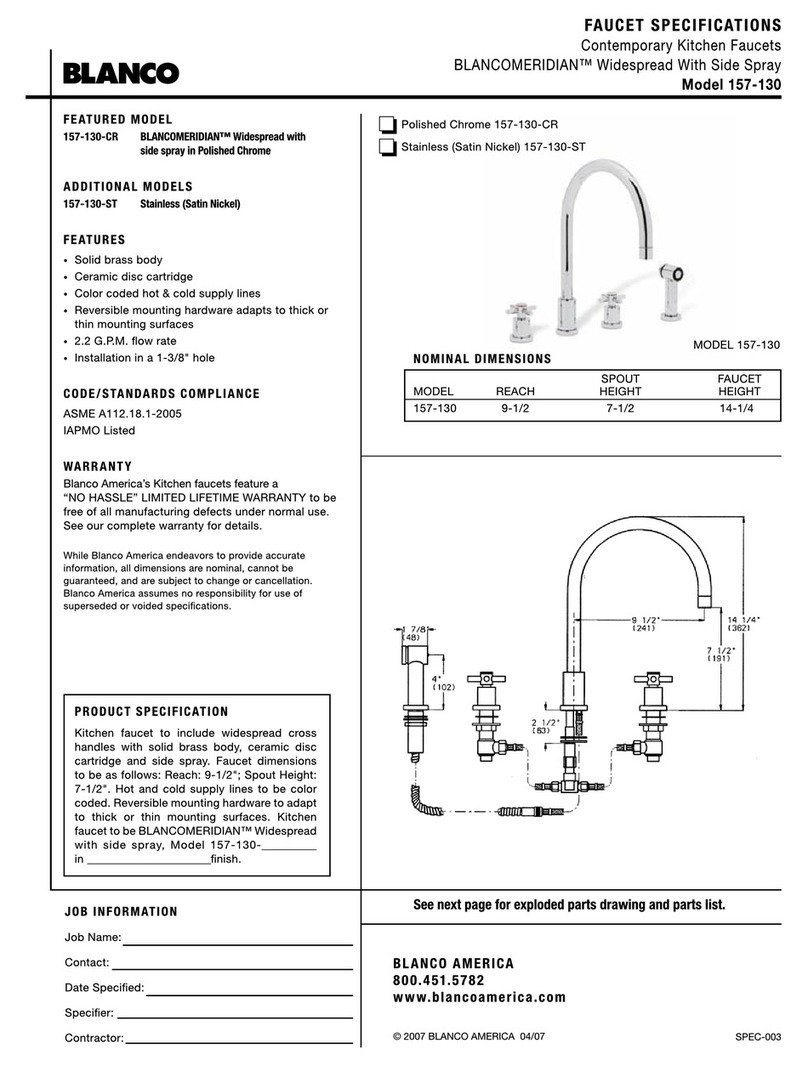 Blanco BLANCOMERIDIAN 157-130 User manual Blanco BLANCOMERIDIAN 157-130 User manual