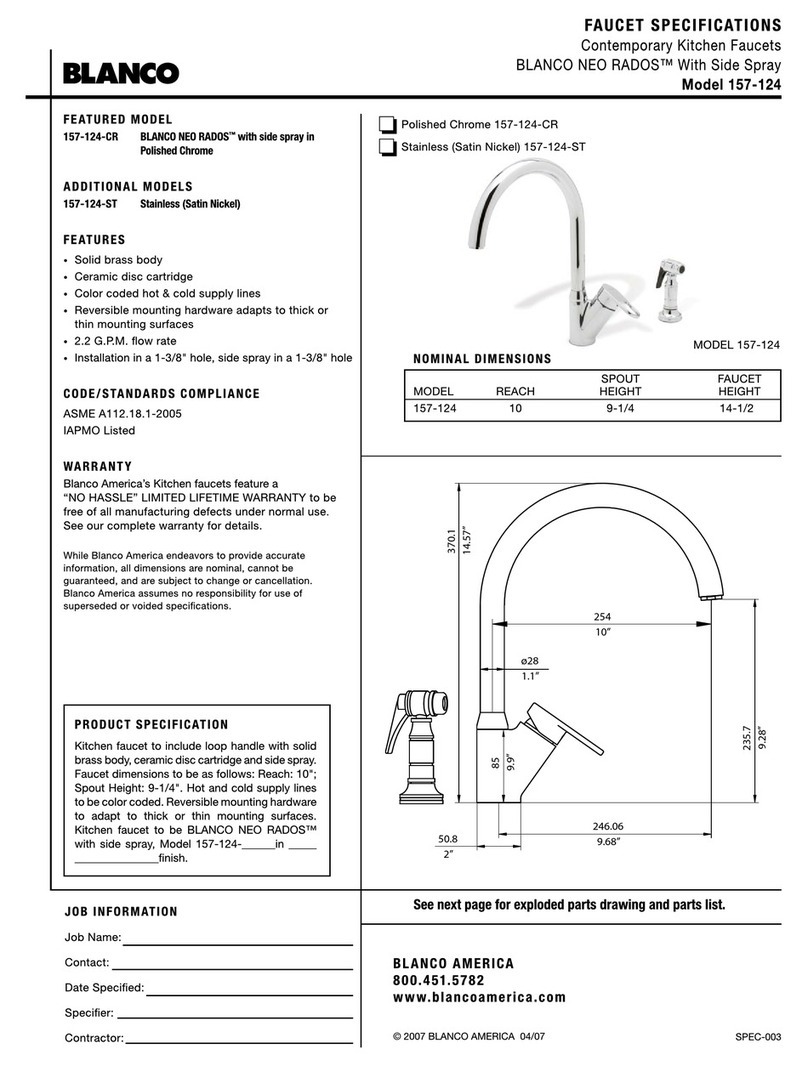 Blanco 157-124 User manual Blanco 157-124 User manual