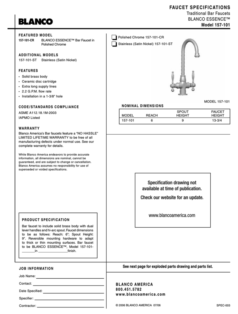 Blanco ESSENCE 157-101 User manual