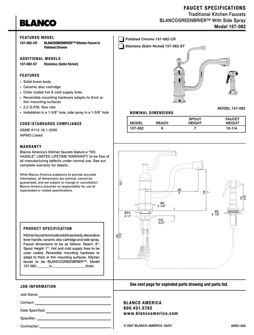 Blanco BLANCOGREENBRIER 157-082 User manual Blanco BLANCOGREENBRIER 157-082 User manual