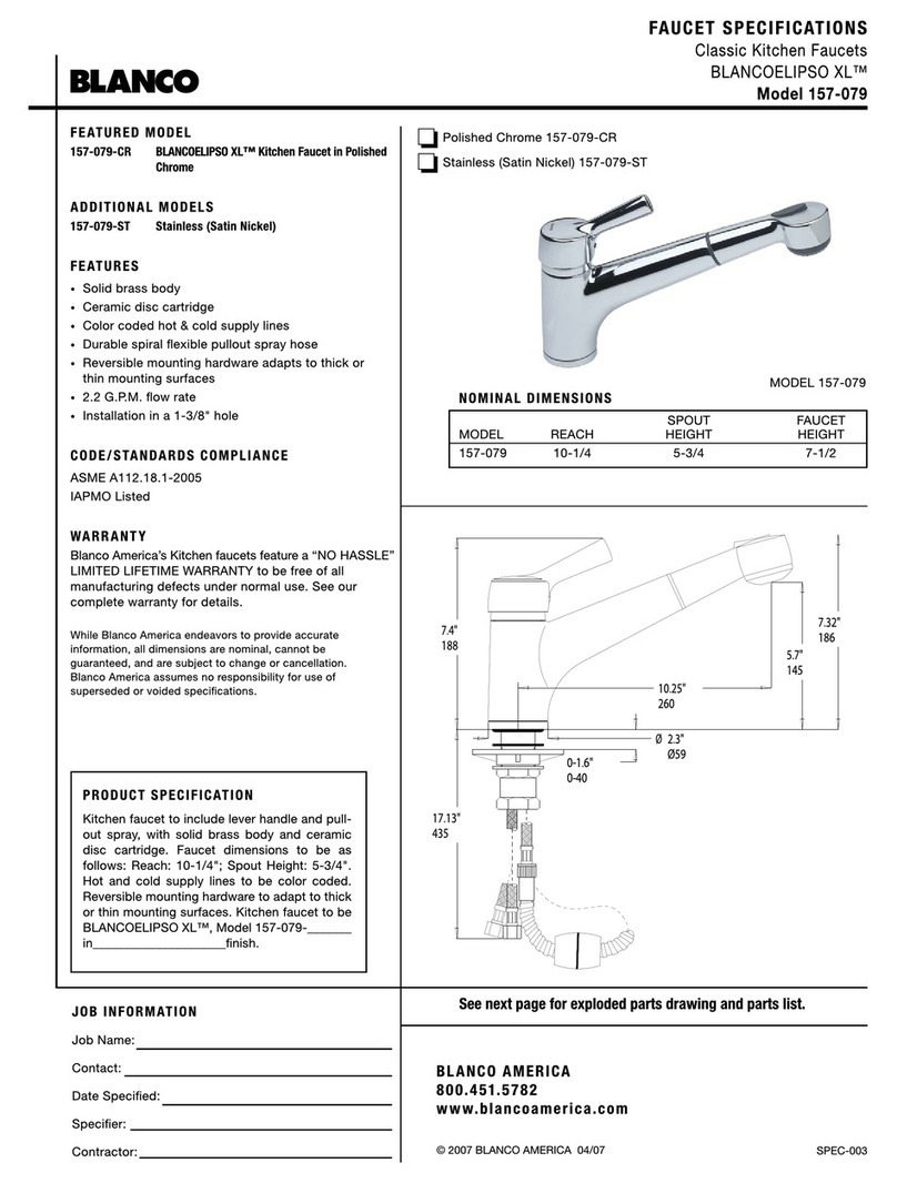 Blanco 157-079 User manual Blanco 157-079 User manual