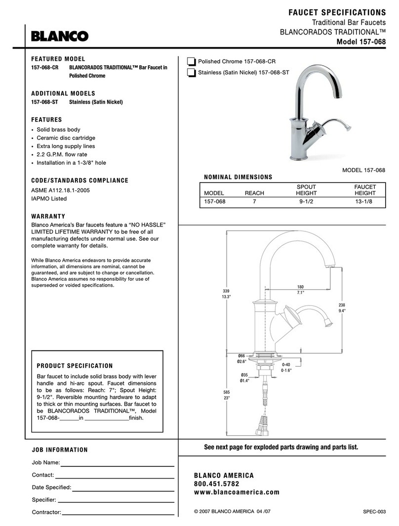 Blanco BLANCORADOS TRADITIONAL 157-068 User manual