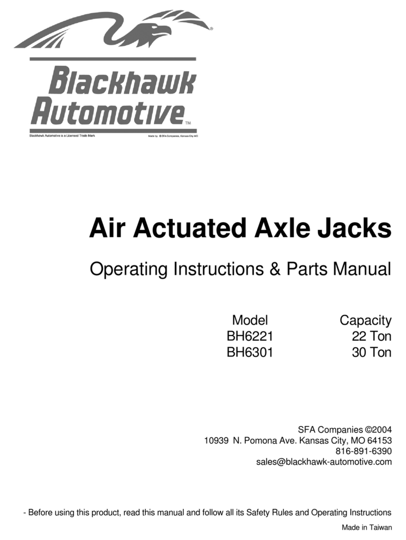 BLACKHAWK! AUTOMOTIVE BH6221 Operating instructions and parts manual