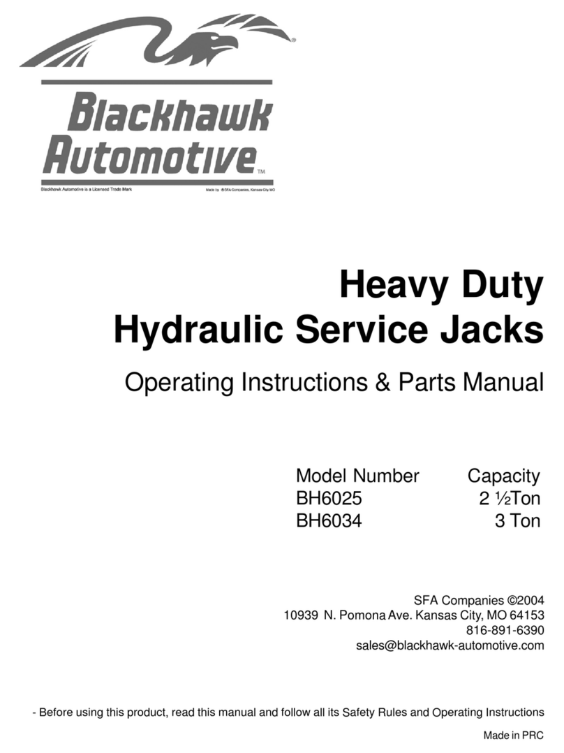 Black Hawk Automotive BH6025 Operating instructions and parts manual