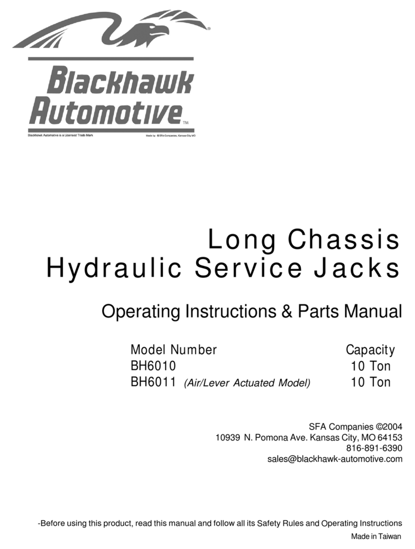Black Hawk Automotive BH6011 Operating instructions and parts manual