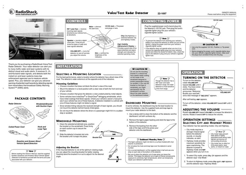 Radio Shack 22-1697 owner's manual Radio Shack 22-1697 owner's manual