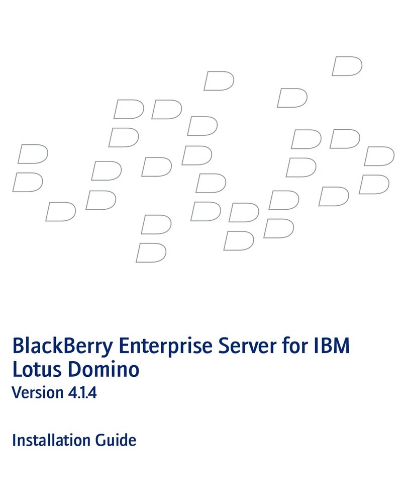 Blackbe;rry Enterprise Server User manual