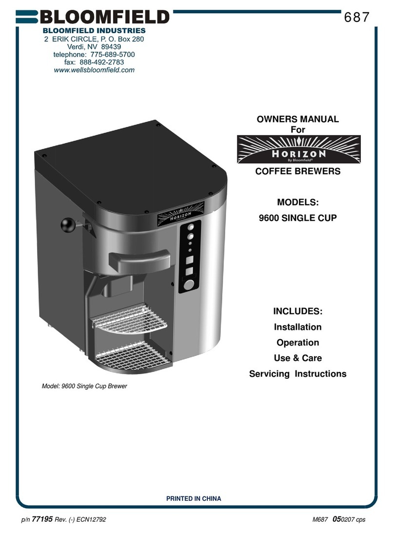 Bloomfield 9600 Single Cup owner's manual