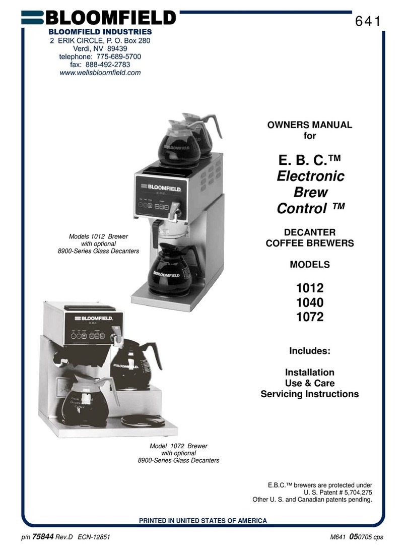 Bloomfield E.B.C. 1012 User manual