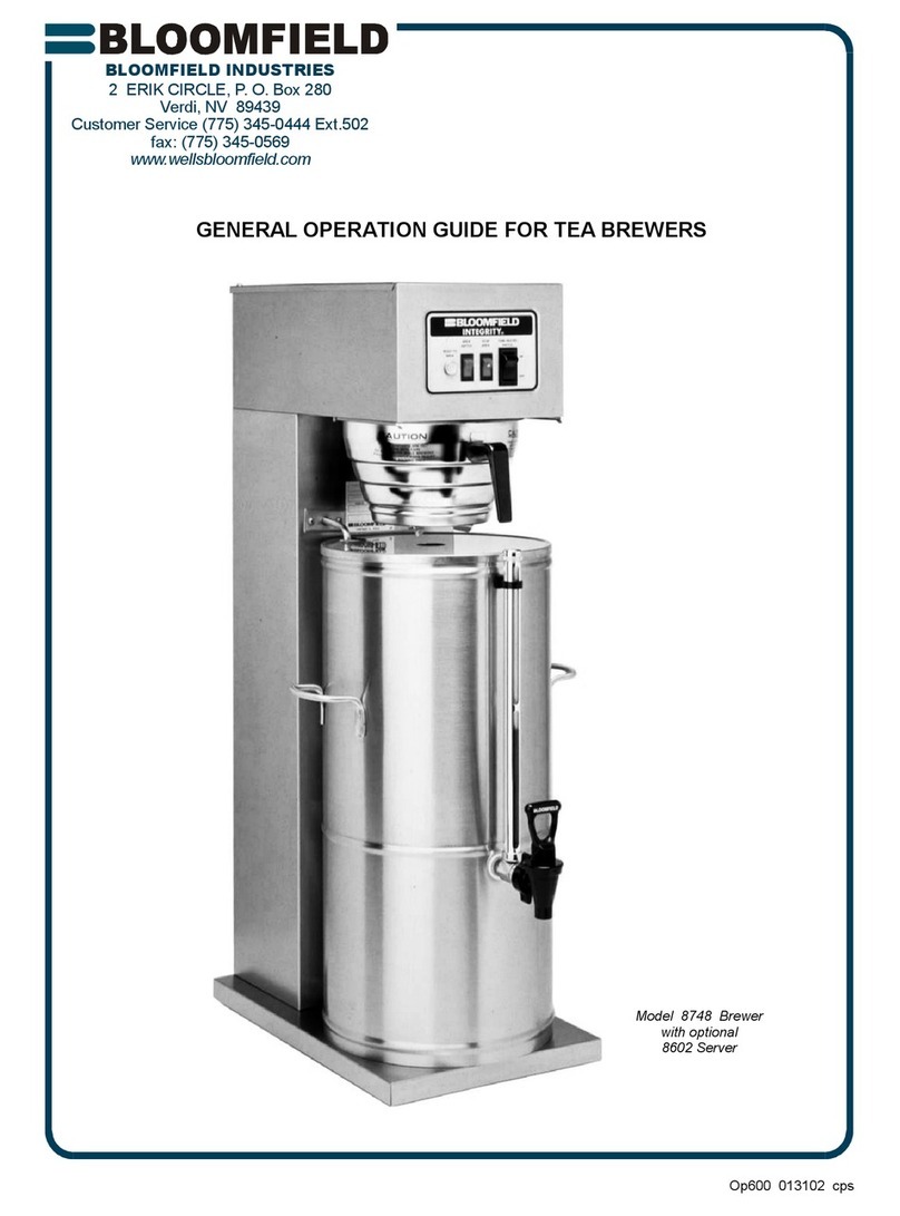 Bloomfield 8748 Series General operation guide
