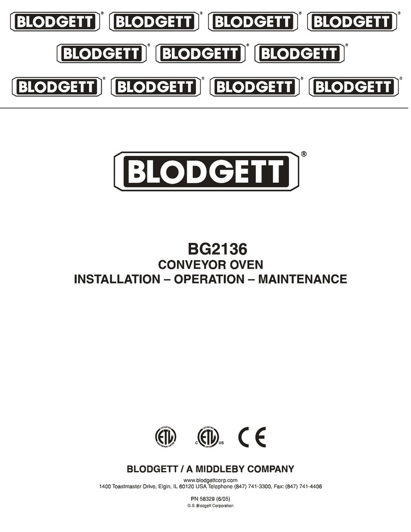 Blodgett BG2136 Double User manual